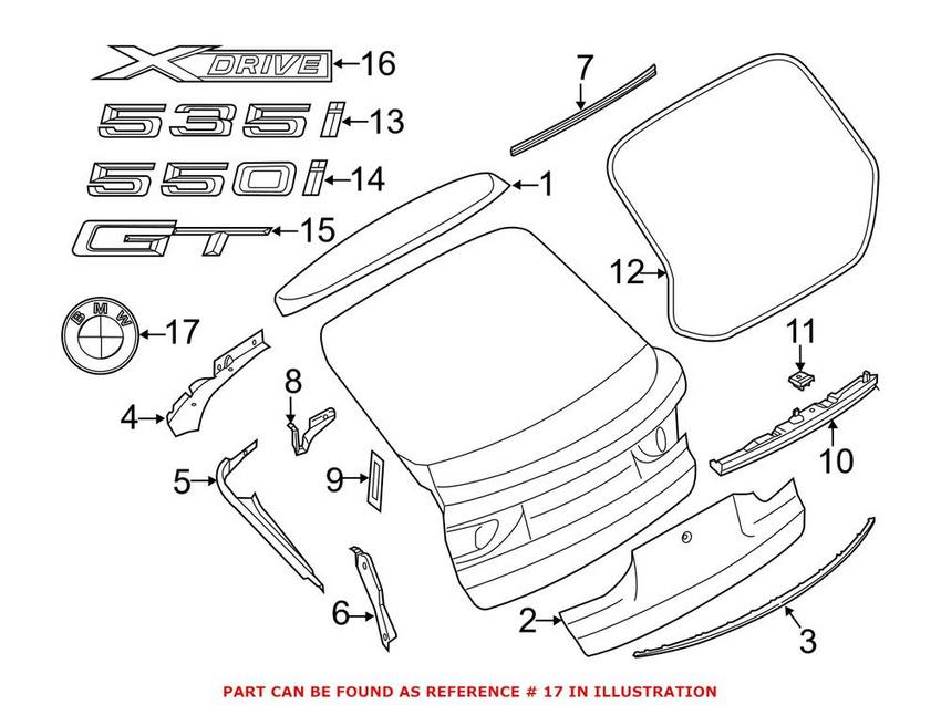 BMW Hatch Emblem - Rear 51147336450